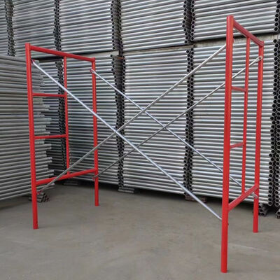 Powder Coated Masonry Frame Scaffold Steel Parts High Safety EN12810 Certified