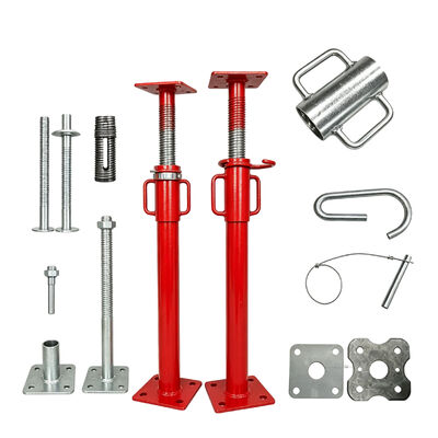 Strongboys On Steel Acrow Props, Galvanized Steel Strongboy Attachments for Concrete Formwork Beam Support in Building Projects BYTHAI
