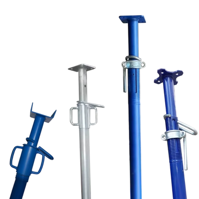 heavy duty adjustable steel props Q235 hot dip galvanized thick wall steel structure for concrete formwork support and building construction shoring engineering projects BYTHAI