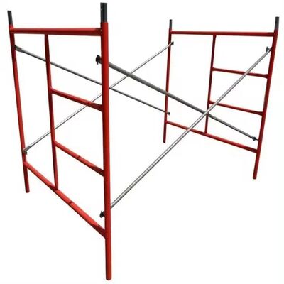 Powder Coated Masonry Frame Scaffold Steel Parts High Safety EN12810 Certified