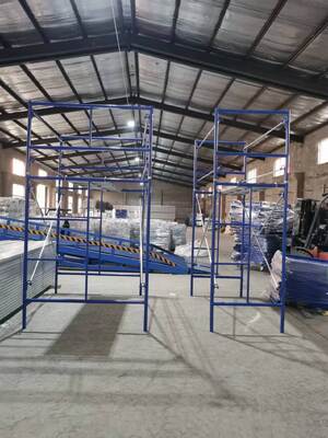 Heavy‑Duty Galvanized Steel Frame Scaffolding, Portable Mobile Scaffold Tower System With Casters For Construction Projects