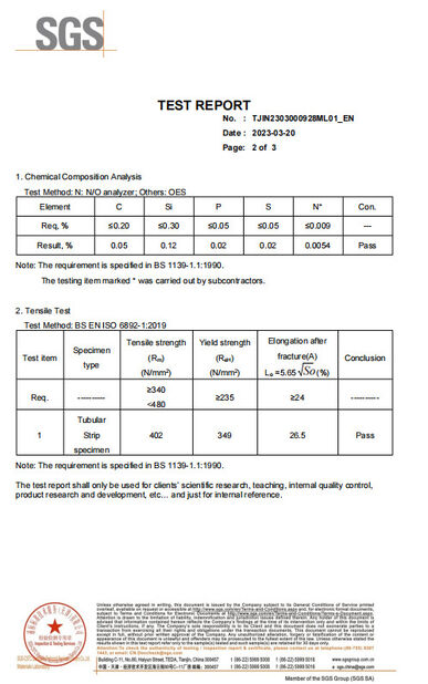 Chine Bythai Scaffolding Co.,Ltd certifications